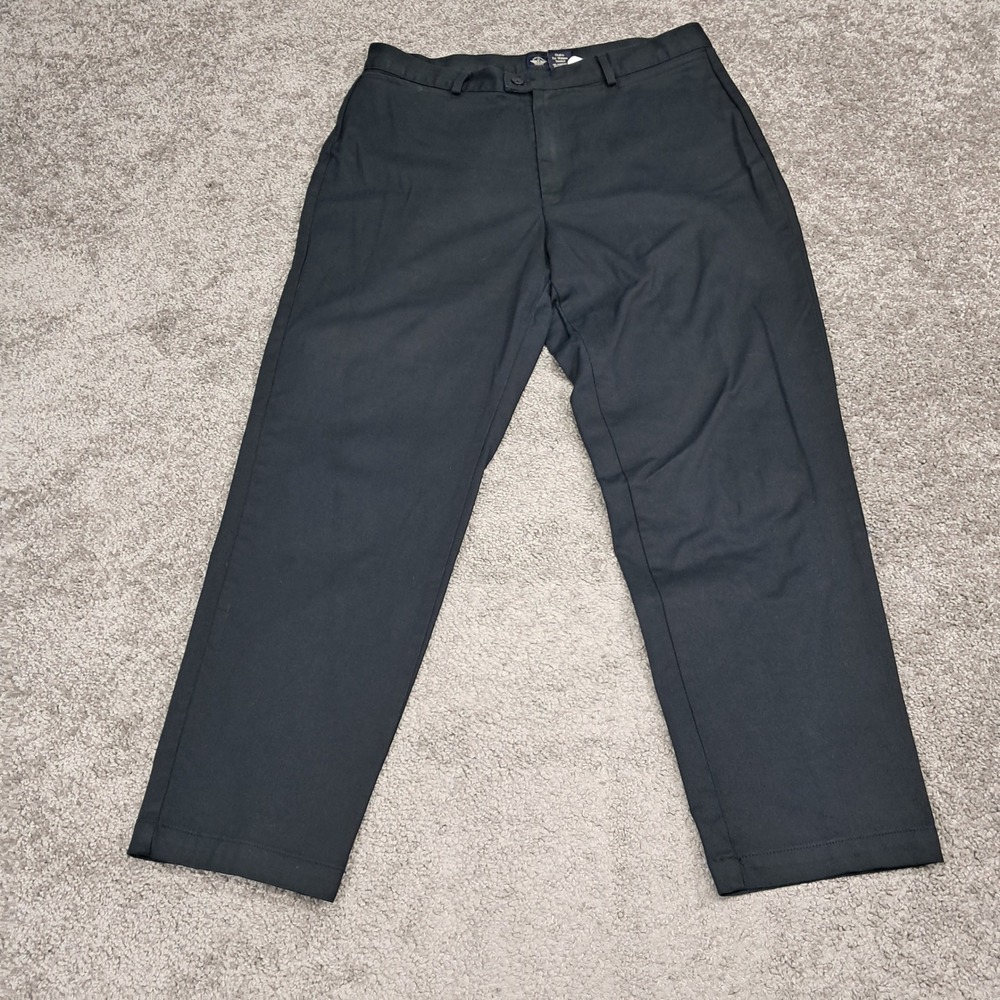 Dockers Khakis‎ for Women Stretch Black Straight Leg Pants 16 Petite Medium 6562